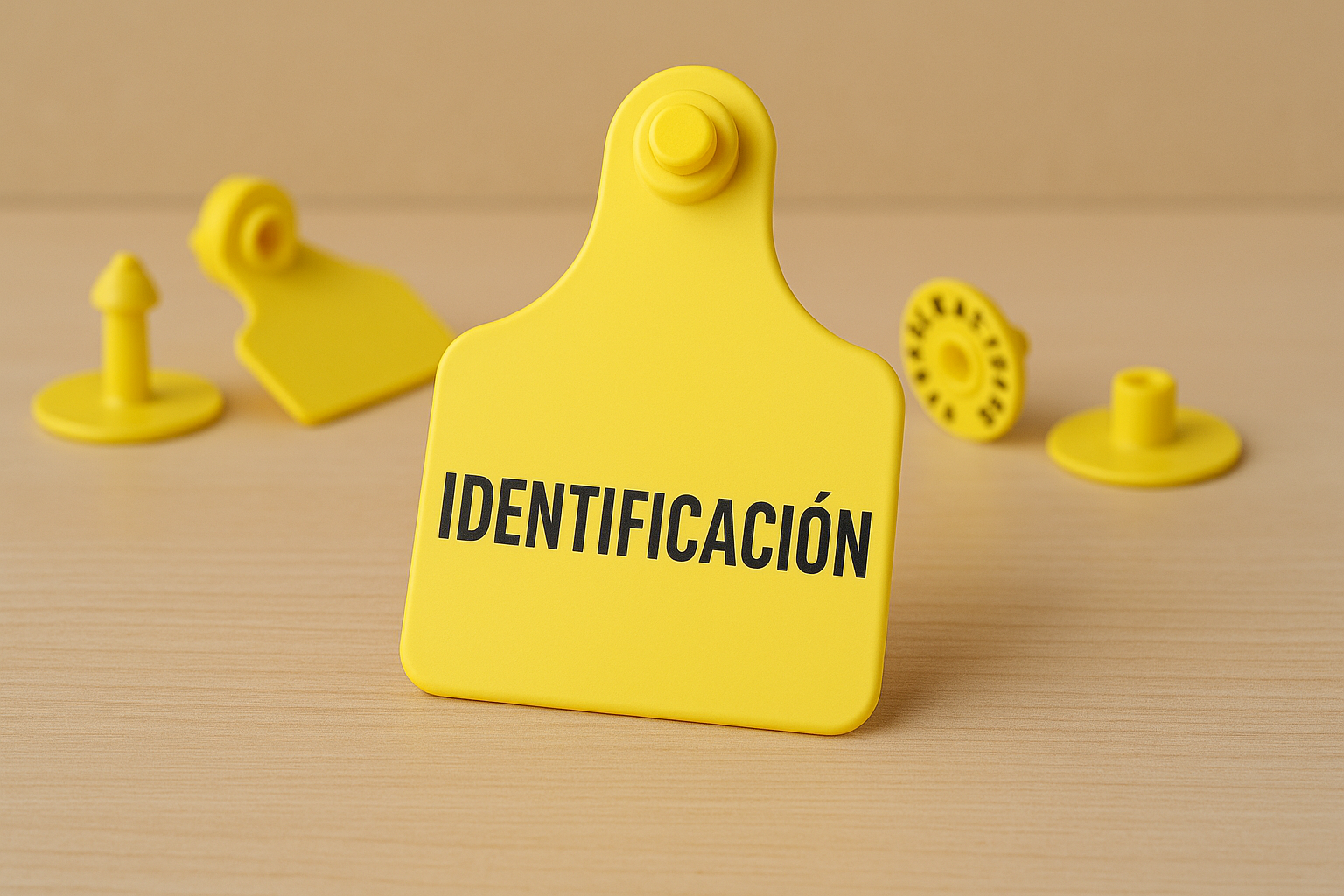 Crotal con texto identificación